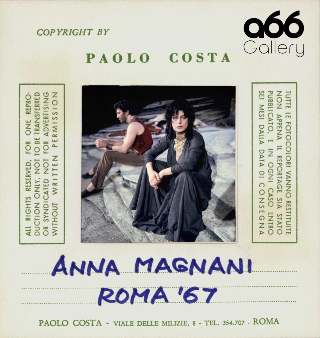 Paolo Costa 25 Paolo Costa original photographic press card Anna Magnani Mallorca Photo Fest